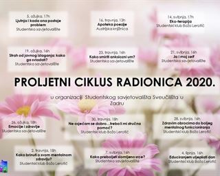 Proljetni ciklus radionica u Studentskom savjetovalištu