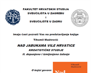 Predstavljanje knjige prof. dr. sc Tihomila Maštrovića "Nad jabukama vile Hrvatice"
