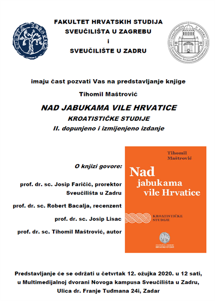 Predstavljanje knjige prof. dr. sc Tihomila Maštrovića "Nad jabukama vile Hrvatice"