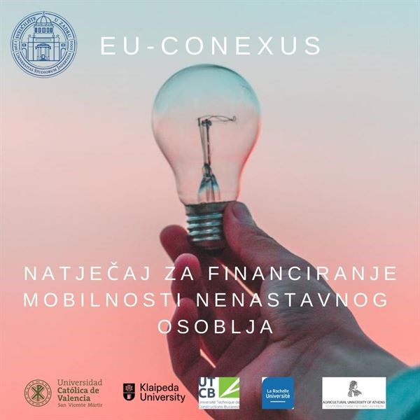 Natječaj za stručno usavršavanje nenastavnog osoblja u okviru alijanse EU-Conexus