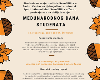 Studen(t)i za studente – Obilježavanje Međunarodnog dana studenata 16. i 17. studenoga 2020.