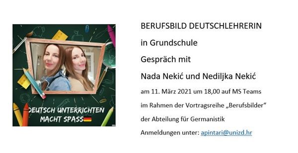 Predstavljanje profila poslova za studente germanistike, 5. dio