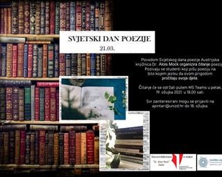 Obilježavanje Svjetskog dana poezije u organizaciji Austrijske knjižnice Dr. Alois Mock