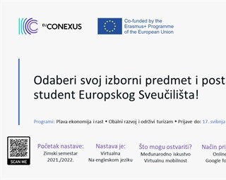 Ostvarite virtualnu mobilnost kroz EU-CONEXUS programe izbornih kolegija – prijave su u tijeku!