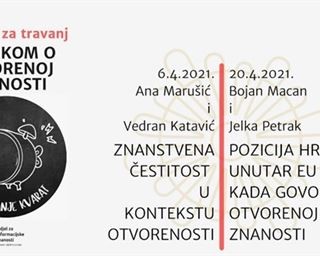 Podne manje kvarat: utorkom o otvorenoj znanosti