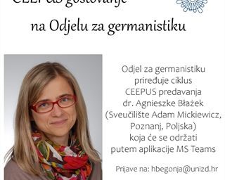 Ciklus CEEPUS predavanja na Odjelu za germanistiku