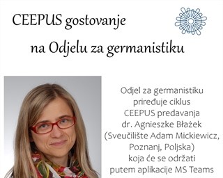 Ciklus CEEPUS predavanja na Odjelu za germanistiku