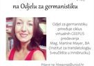Poziv na virtualna predavanja Mag. Martine Mayer, BA (Institut za translatologiju Sveučilišta u Innsbrucku, Austrija)