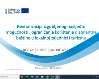 Webinar o revitalizaciji izgubljenog nasljeđa