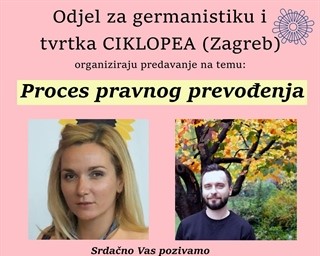 Poziv na predavanje  "Proces pravnog prevođenja"
