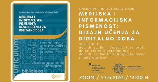 Poziv na promociju i razgovor o knjizi "Medijska i informacijska pismenost: dizajn učenja za digitalno doba"