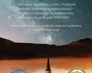 Poziv na zahvalu za proteklu akademsku godinu 2020./2021. - TE DEUM