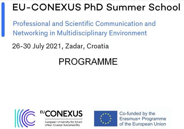 EU-CONEXUS PhD Summer School ‘Professional and Scientific Communication and Networking in Multidisciplinary Environment’ – Programme