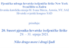 20. susret pjesnika hrvatske iseljeničke lirike u Zadru