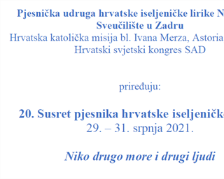 20. susret pjesnika hrvatske iseljeničke lirike u Zadru