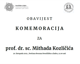 Komemoracija za prof. dr. sc. Mithada Kozličića
