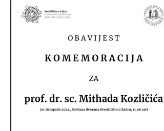 Komemoracija za prof. dr. sc. Mithada Kozličića