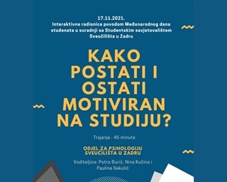 Poziv na radionicu u povodu Međunarodnog dana studenata