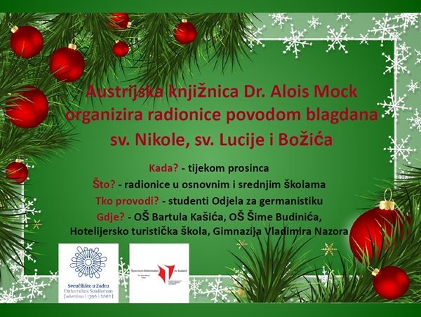 Austrijska knjižnicaorganizira radionice povodom blagdana sv. Nikole, sv. Lucije i Božića