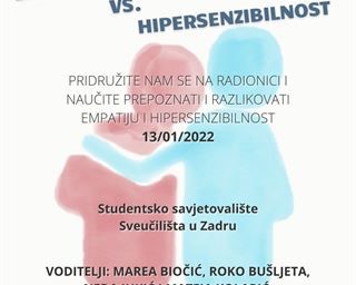 Poziv na radionicu „Empatija vs. hipersenzibilnost“