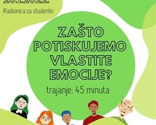 Poziv na radionicu „Zašto potiskujemo vlastite emocije?“