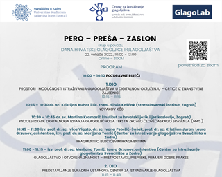 Centar za istraživanje glagoljaštva poziva vas na virtualni skup "Pero - preša - zaslon"