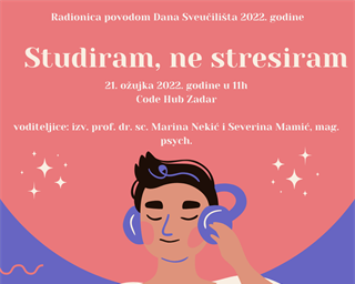 Poziv na radionicu „Studiram, ne stresiram“