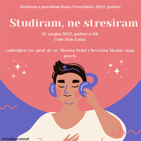 Poziv na radionicu „Studiram, ne stresiram“