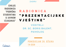 Poziv na radionicu "Prezentacijske vještine"