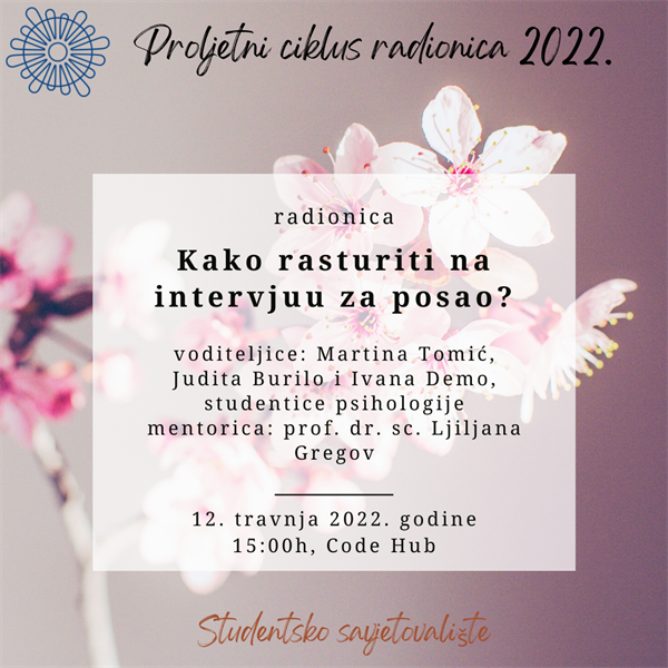 Radionica Studentskog savjetovališta „Kako rasturiti na intervjuu za posao?“