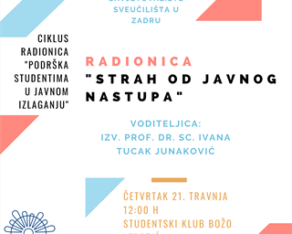 Poziv na radionicu „Strah od javnog nastupa“