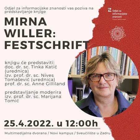 Predstavljanje knjige “Mirna Willer: Festschrift”