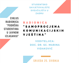 Poziv na radionicu „Samoprocjena komunikacijskih vještina“