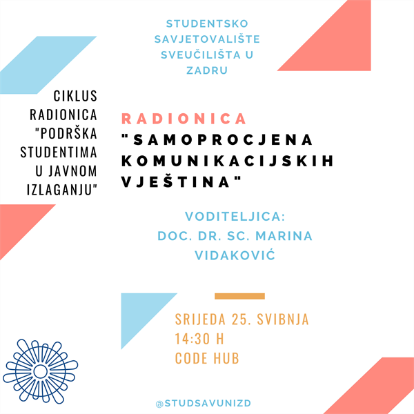 Poziv na radionicu „Samoprocjena komunikacijskih vještina“