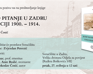 Predstavljanje knjige "Jezično pitanje u Zadru i Dalmaciji 1900. - 1914." autora Vjekoslava Ćosića
