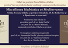 Predstavljanje 7. i 8. broja "Miscellanea Hadriatica et Mediterranea"