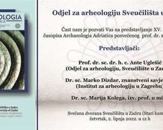 Predstavljanje XV. sveska časopisa "Archaeologia Adriatica"