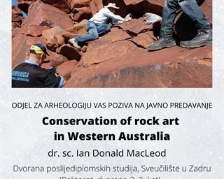 Poziv na javno predavanje "Conservation of rock art in Western Australia"