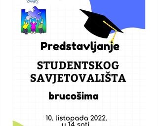 Predstavljanje rada Studentskog savjetovališta 10. listopada u Svečanoj dvorani