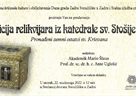 Poziv na predavanje „Rekognicija relikvijara iz katedrale sv. Stošije u Zadru“