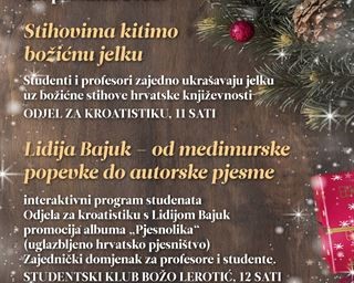 Adventski program na Odjelu za kroatistiku
