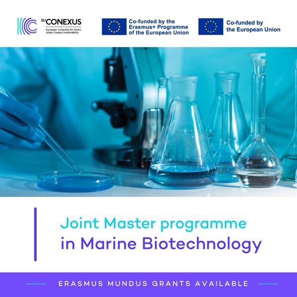 Otvoren je poziv za Erasmus Mundus stipendije za EU-CONEXUS Joint Master Programme in Marine Biotechnology!