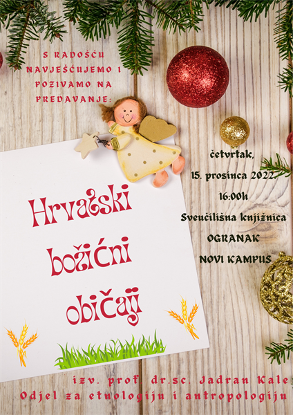 Poziv na predavanje „Hrvatski božićni običaji“
