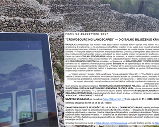 Znanstveni skup "Crowdsourcing Landscapes" - digitalno bilježenje krajolika