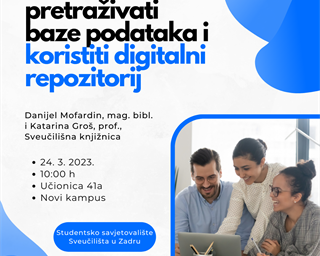 Poziv na radionicu „Kako pretraživati baze podataka i koristiti digitalni repozitorij“