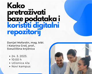 Poziv na radionicu „Kako pretraživati baze podataka i koristiti digitalni repozitorij“