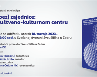 Predstavljanje knjige "Kultura (bez) zajednice: prema društveno-kulturnom centru u Zadru"