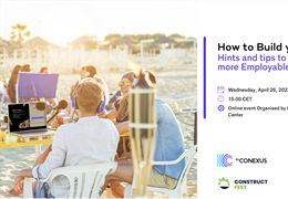 EU-CONEXUS organizes ‘How to Build your Career – Hints and Tips to make you more Employable’ online event on the 26th of April