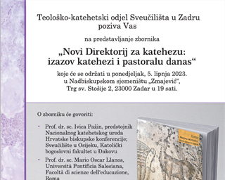 Poziv na predstavljanje zbornika „Novi Direktorij za katehezu: izazov katehezi i pastoralu danas“