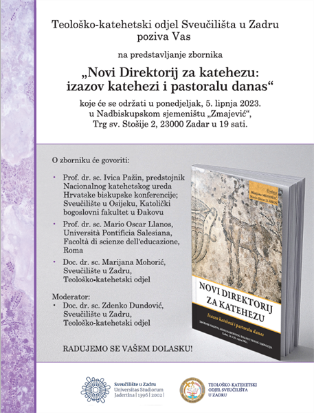 Poziv na predstavljanje zbornika „Novi Direktorij za katehezu: izazov katehezi i pastoralu danas“